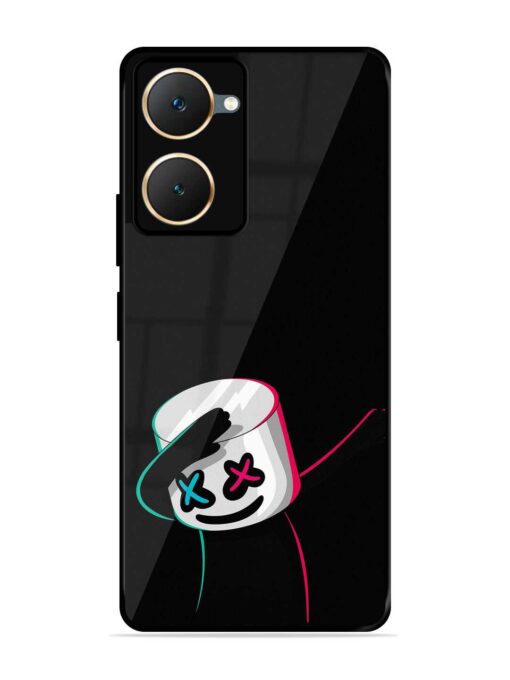 Black Marshmallow Glossy Metal Phone Cover for Vivo Y18 Zapvi