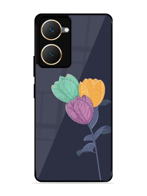 Flower Vector Glossy Metal Phone Cover for Vivo Y18 Zapvi