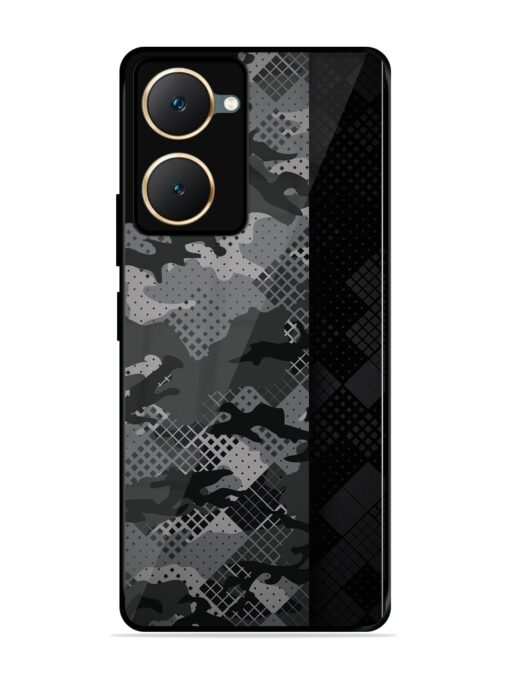 Dark Camouflage Glossy Metal Phone Cover for Vivo Y18