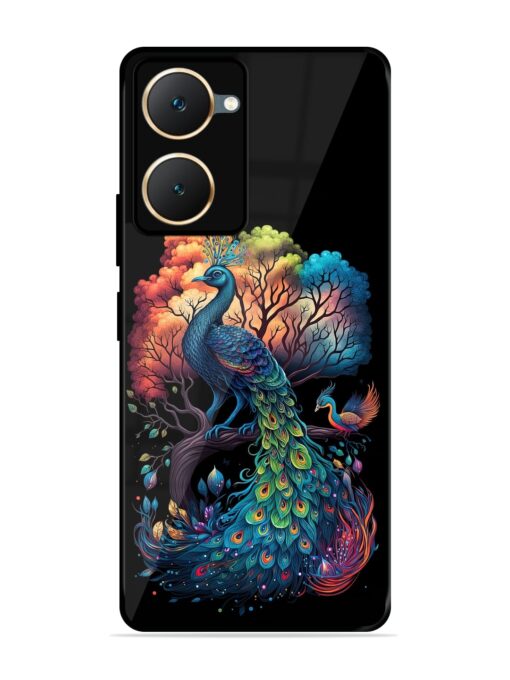 Peacock Tree Art Glossy Metal Phone Cover for Vivo Y18 Zapvi