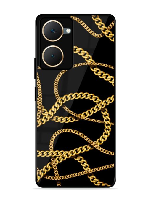 Decorative Golde Chain Glossy Metal Phone Cover for Vivo Y18 Zapvi