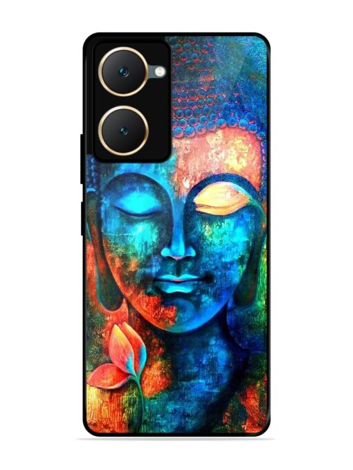 Buddha Painting Glossy Metal Phone Cover for Vivo Y18E Zapvi