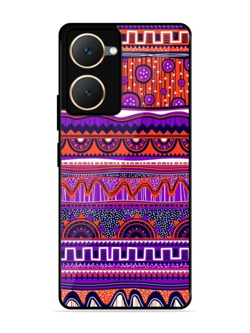 Ethnic Seamless Pattern Glossy Metal TPU Phone Cover for Vivo Y18E Zapvi