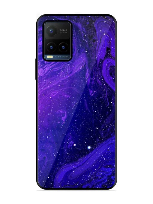 Galaxy Acrylic Abstract Art Glossy Metal Phone Cover for Vivo Y21T