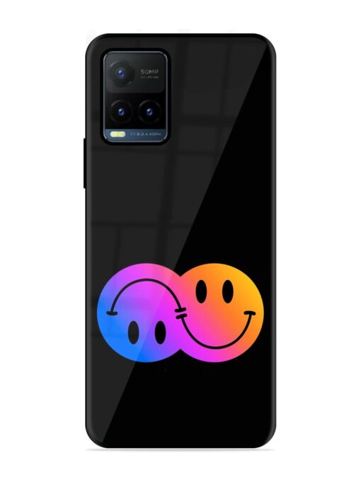 Gradient Smile Art Glossy Metal TPU Phone Cover for Vivo Y21T