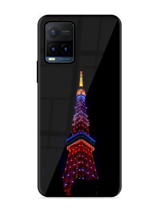 Eiffel Tower Night View Glossy Metal Phone Cover for Vivo Y21T Zapvi