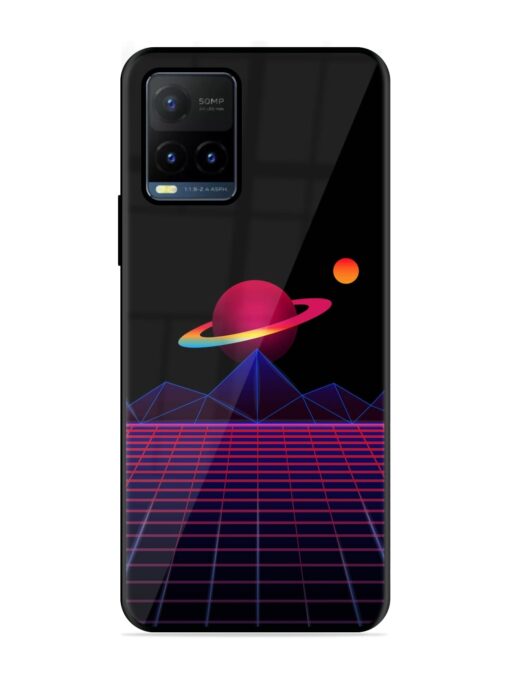 Wave Aesthetic Glossy Metal Phone Cover for Vivo Y21T