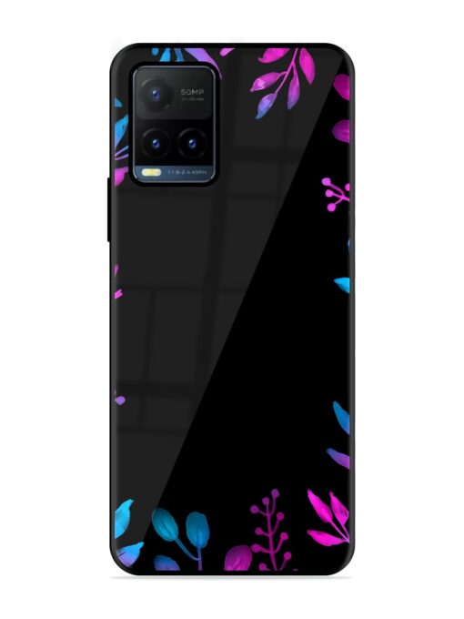 Flower Pattern Watercolor Glossy Metal Phone Cover for Vivo Y21T