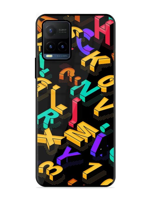 Seamless Pattern With Letters Glossy Metal Phone Cover for Vivo Y21T Zapvi