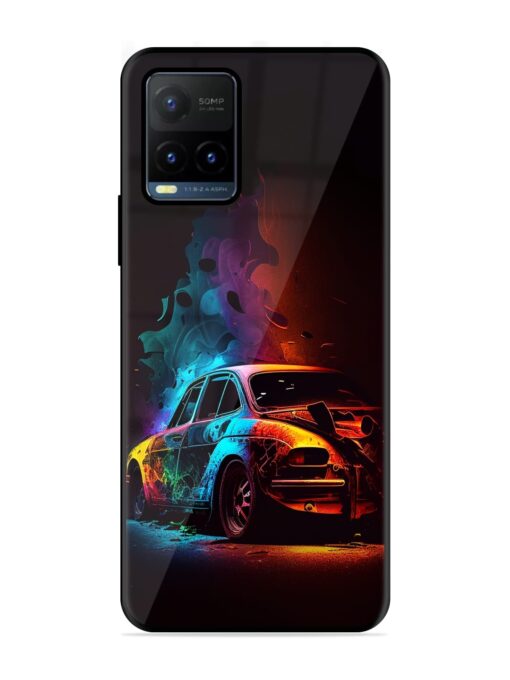 High Classic Car Art Glossy Metal Phone Cover for Vivo Y21T