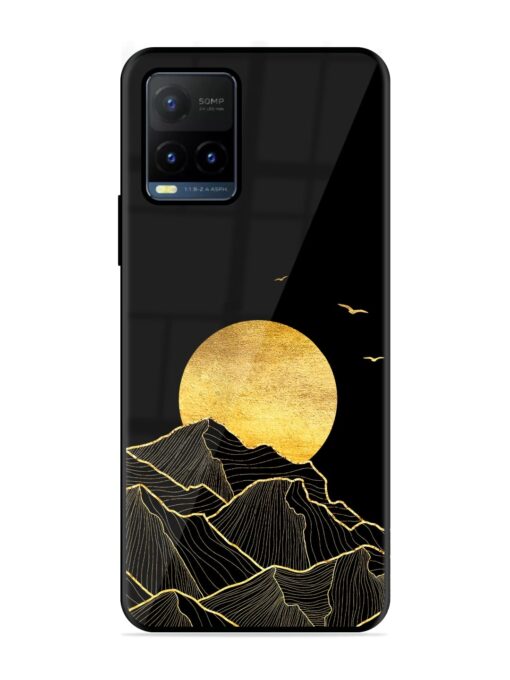 Golden Sunrise Glossy Metal Phone Cover for Vivo Y21T Zapvi