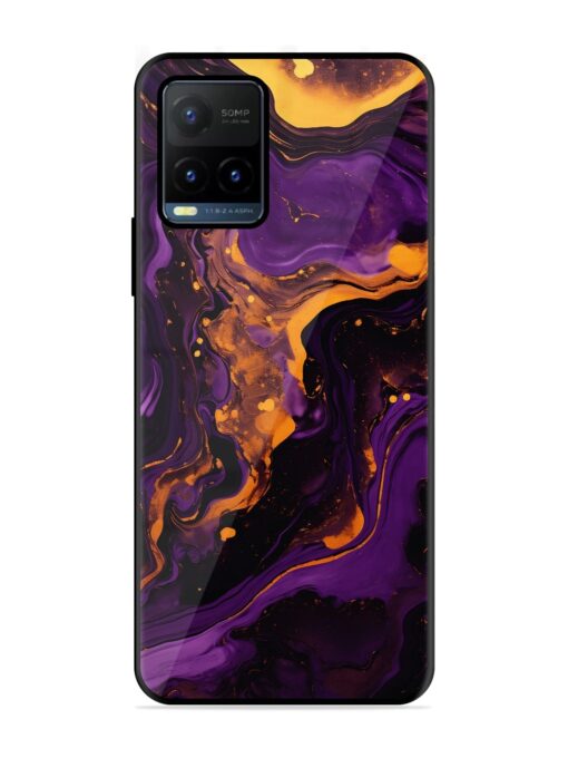 Painting Of A Purple Glossy Metal Phone Cover for Vivo Y21T Zapvi