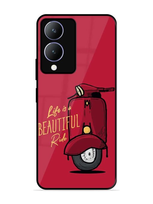 Life Is Beautiful Rides Glossy Metal Phone Cover for Vivo Y28 (5G) Zapvi