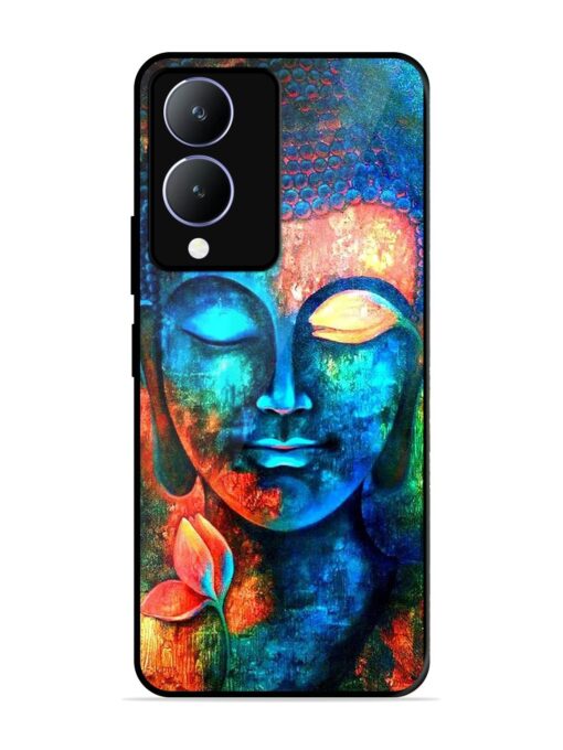 Buddha Painting Glossy Metal Phone Cover for Vivo Y28 (5G) Zapvi