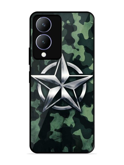 Indian Army Star Design Glossy Metal Phone Cover for Vivo Y28 (5G) Zapvi