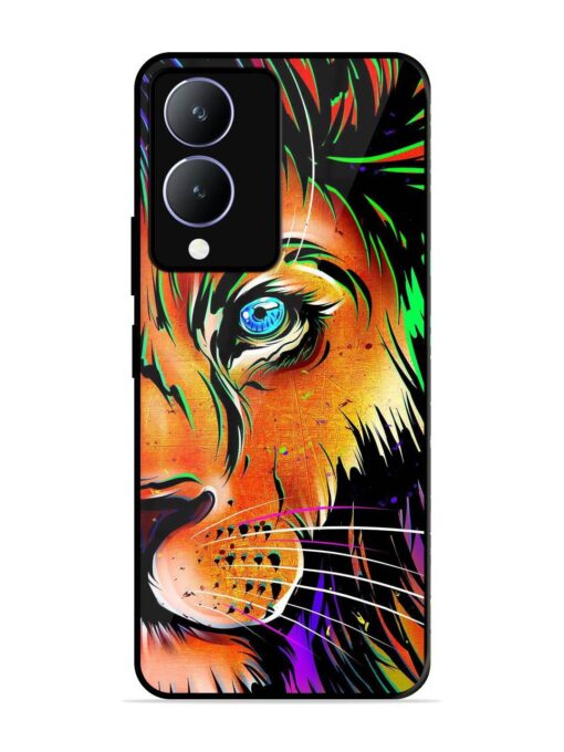 Colorful Lion Design Glossy Metal TPU Phone Cover for Vivo Y28 (5G) Zapvi