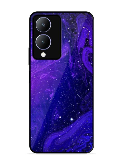 Galaxy Acrylic Abstract Art Glossy Metal Phone Cover for Vivo Y28 (5G) Zapvi