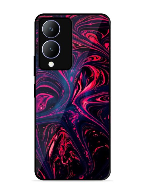 Abstract Background Glossy Metal Phone Cover for Vivo Y28 (5G) Zapvi