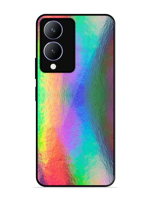 Colorful Holographic Background Glossy Metal TPU Phone Cover for Vivo Y28 (5G) Zapvi