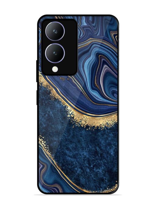 Abstract Background Blue Glossy Metal TPU Phone Cover for Vivo Y28 (5G) Zapvi