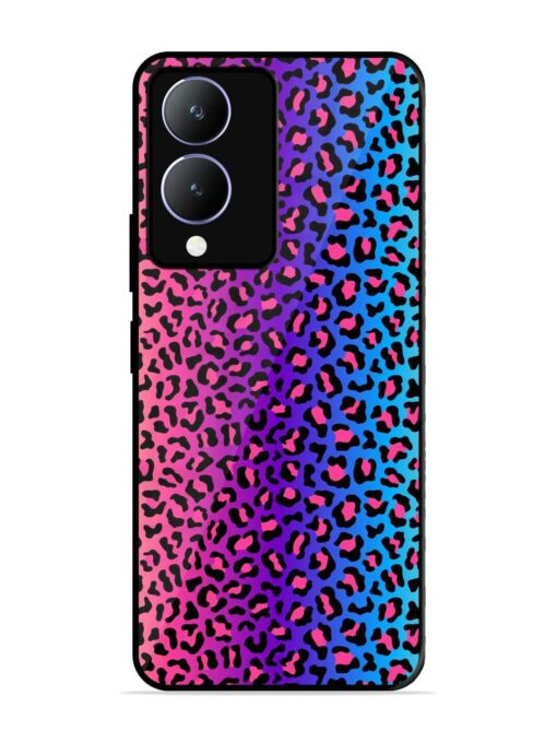 Colorful Leopard Seamless Glossy Metal Phone Cover for Vivo Y28 (5G) Zapvi