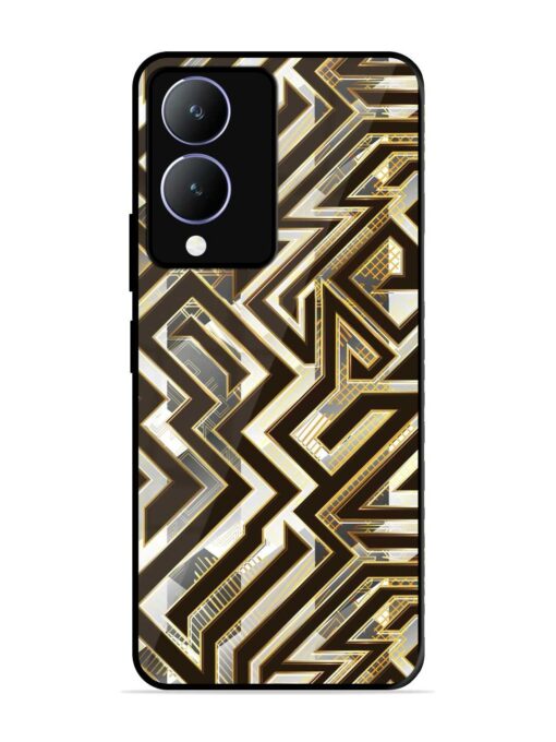 Technology Geometric Seamless Glossy Metal Phone Cover for Vivo Y28 (5G)