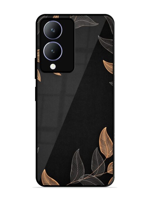 Foliage Art Glossy Metal Phone Cover for Vivo Y28 (5G) Zapvi