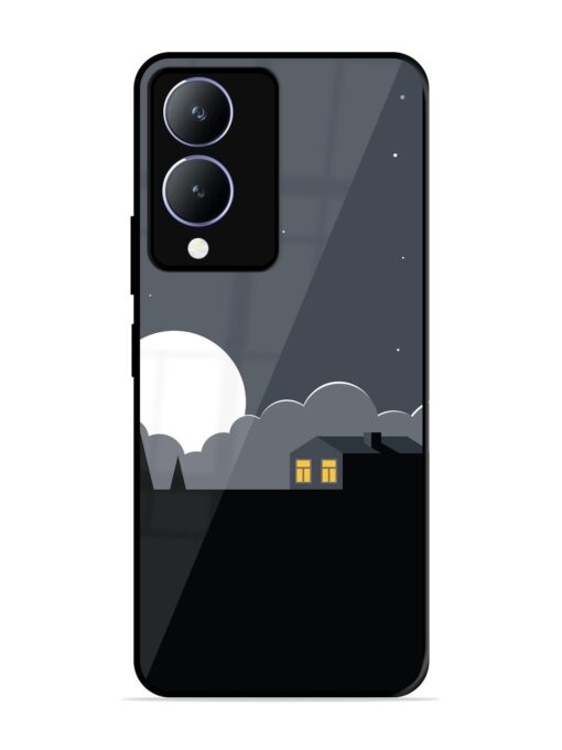 Full Moon Vector Art Glossy Metal Phone Cover for Vivo Y28 (5G) Zapvi