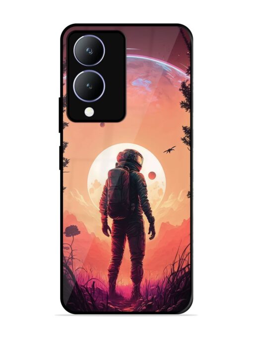 Red Sky At Morning Glossy Metal Phone Cover for Vivo Y28 (5G) Zapvi