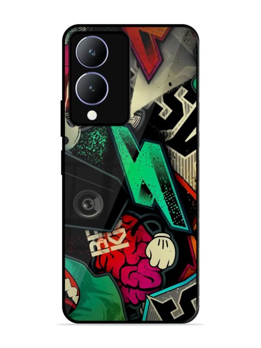 Graffiti Art Glossy Metal Phone Cover for Vivo Y28 (5G) Zapvi