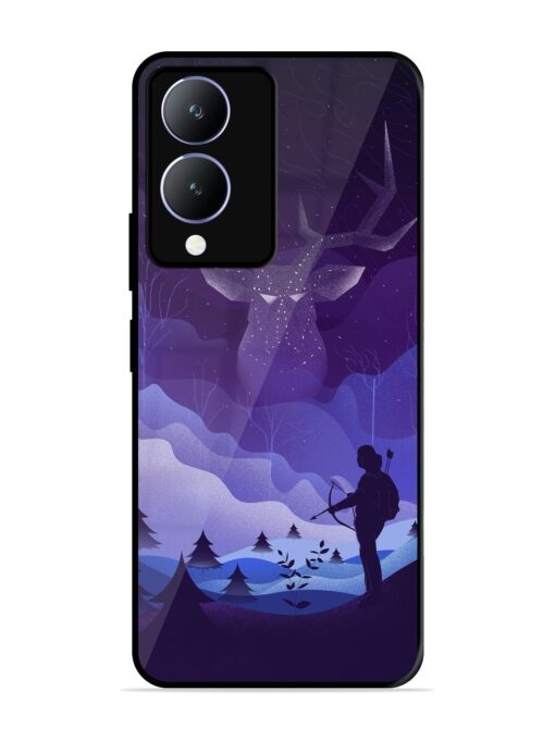 Deer Forest River Glossy Metal Phone Cover for Vivo Y28 (5G) Zapvi