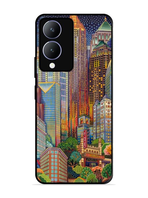 Cityscapes Art Glossy Metal Phone Cover for Vivo Y28 (5G) Zapvi