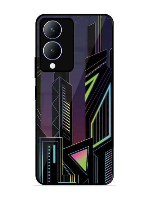 Neon Dreamscape Glossy Metal Phone Cover for Vivo Y28 (5G) Zapvi