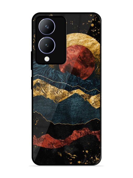 Gold Painting View Glossy Metal Phone Cover for Vivo Y28 (5G) Zapvi