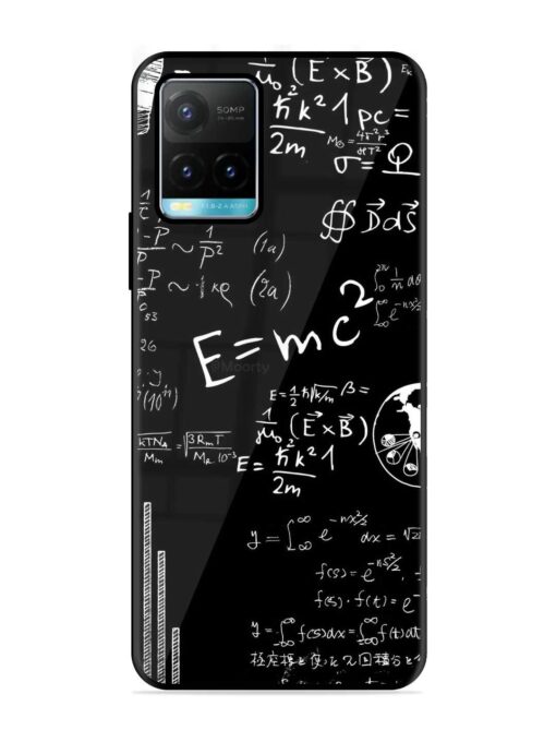 E=Mc2 Mass?Energy Equivalence Glossy Metal Phone Cover for Vivo Y33S Zapvi