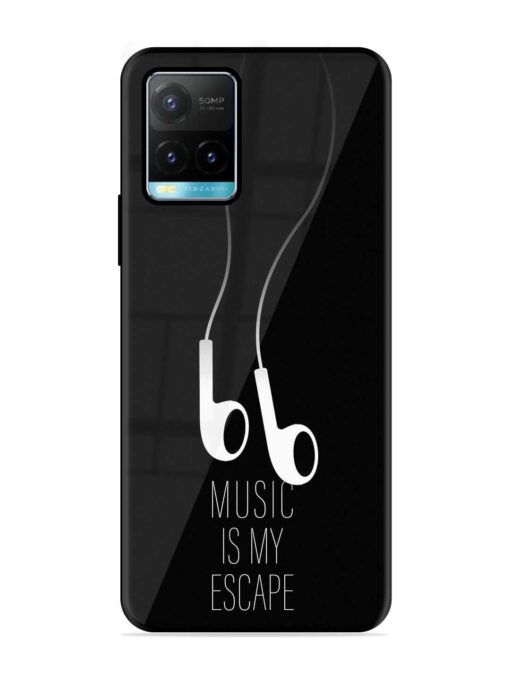 Music Is My Escape Glossy Metal Phone Cover for Vivo Y33S Zapvi