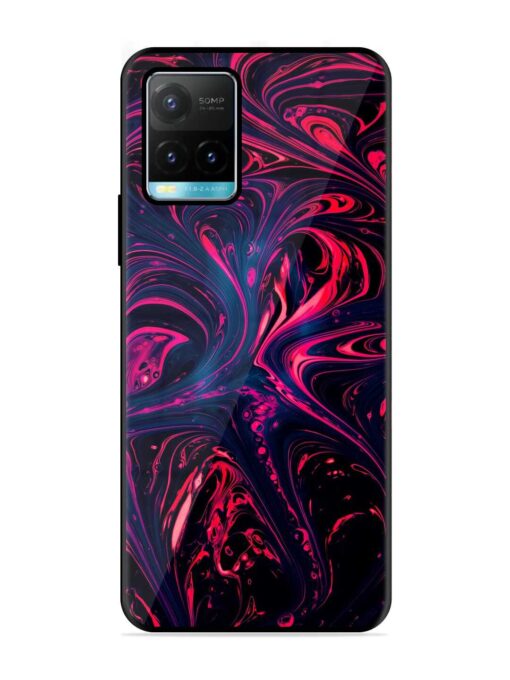 Abstract Background Glossy Metal Phone Cover for Vivo Y33S