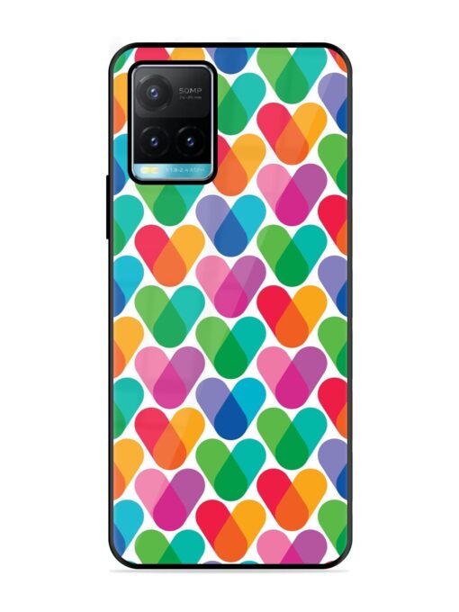 Overlapping Colors Colorful Glossy Metal TPU Phone Cover for Vivo Y33S