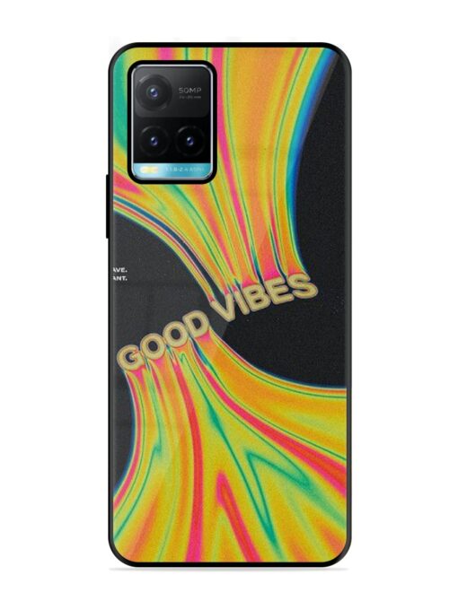 Good Vibes Glossy Metal Phone Cover for Vivo Y33S