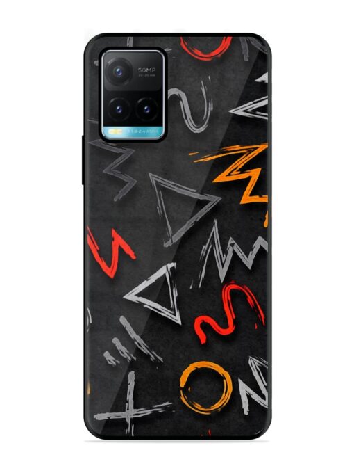 Grungy Graffiti Glossy Metal Phone Cover for Vivo Y33S