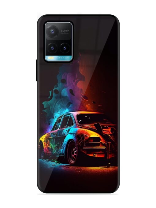 High Classic Car Art Glossy Metal Phone Cover for Vivo Y33S