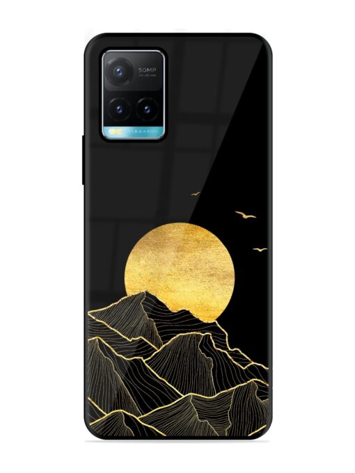 Golden Sunrise Glossy Metal Phone Cover for Vivo Y33S