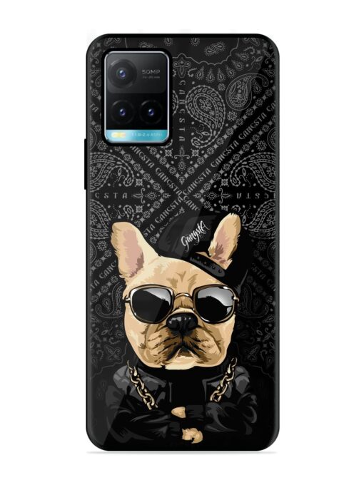 Gangsta Cool Sunmetales Dog Glossy Metal Phone Cover for Vivo Y33S