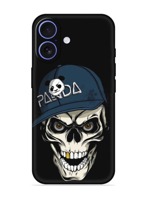 Panda Skull Embossed Soft Silicone Case for Apple Iphone 16 Zapvi