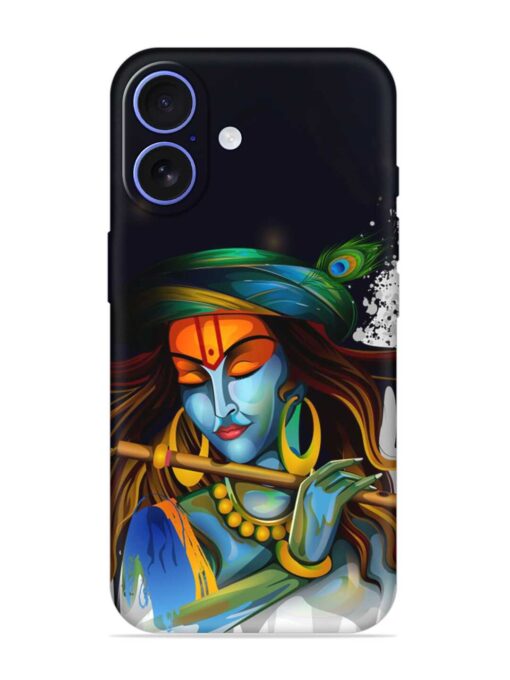 Krishna Art Embossed Soft Silicone Case for Apple Iphone 16 Zapvi