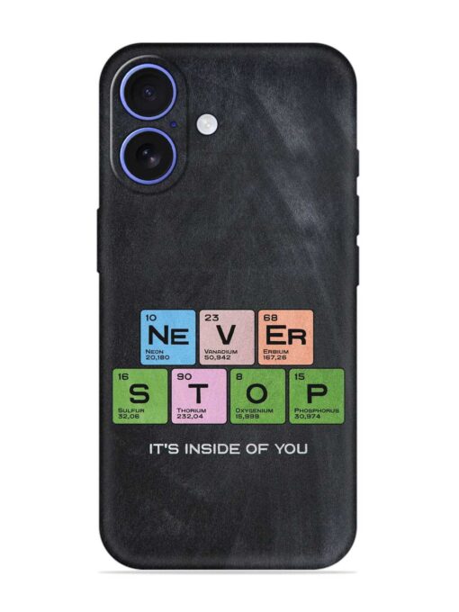 Never Stop It'S Inside Of You Embossed Soft Silicone Case for Apple Iphone 16 Zapvi