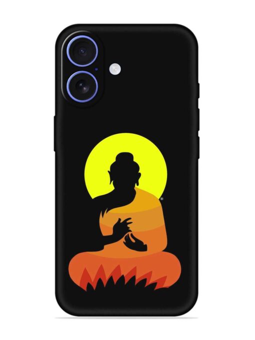 Buddha Art Black Embossed Soft Silicone Case for Apple Iphone 16 Zapvi