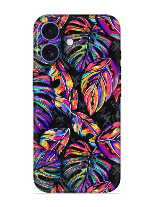 Tropical Seamless Vector Embossed Soft Silicone Case for Apple Iphone 16 Zapvi