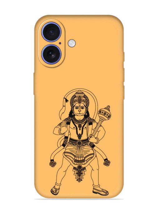 Indian God Hanuman Embossed Soft Silicone Case for Apple Iphone 16