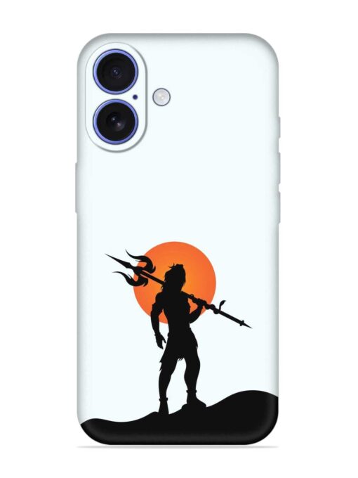 Lord Mahadev Trendy Embossed Soft Silicone Case for Apple Iphone 16